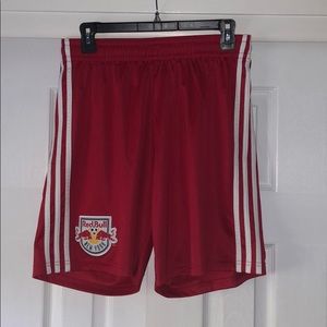 Adidas Mens New York Red Bull’s Soccer Shorts